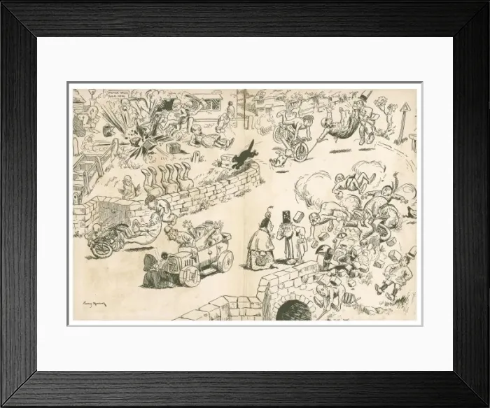 Framed Print : Motoring Cartoon (Back) Framed Print : Motoring Cartoon (Back)