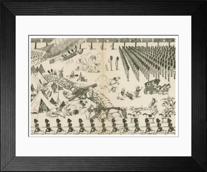 Framed Print : Military Cartoon (Back) Framed Print : Military Cartoon (Back)