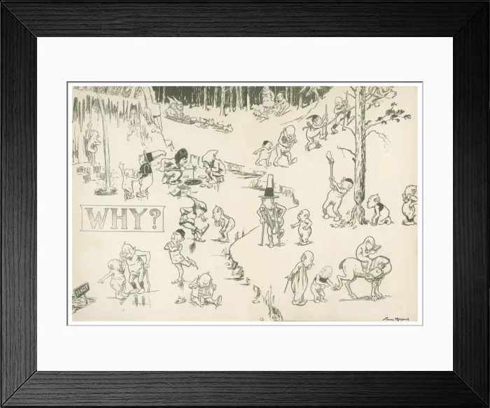 Framed Print : Winter Cartoon (Front) Framed Print : Winter Cartoon (Front)
