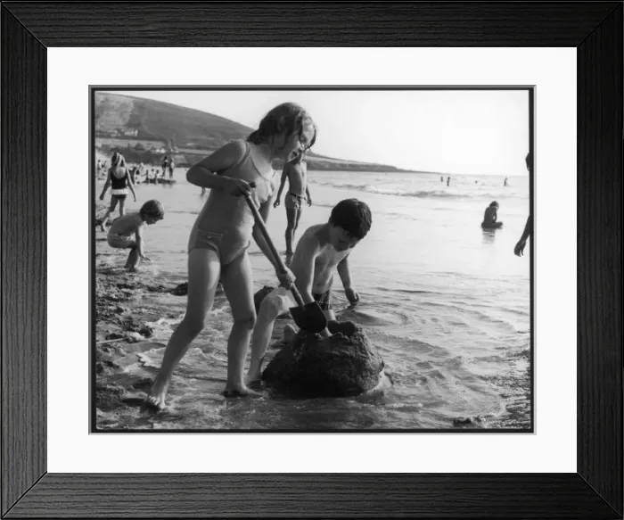 Framed Print : Building a Sandcastle Framed Print : Building a Sandcastle