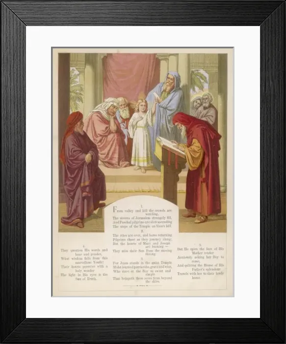 Framed Print : Jesus Preaches in Temple Framed Print : Jesus Preaches in Temple