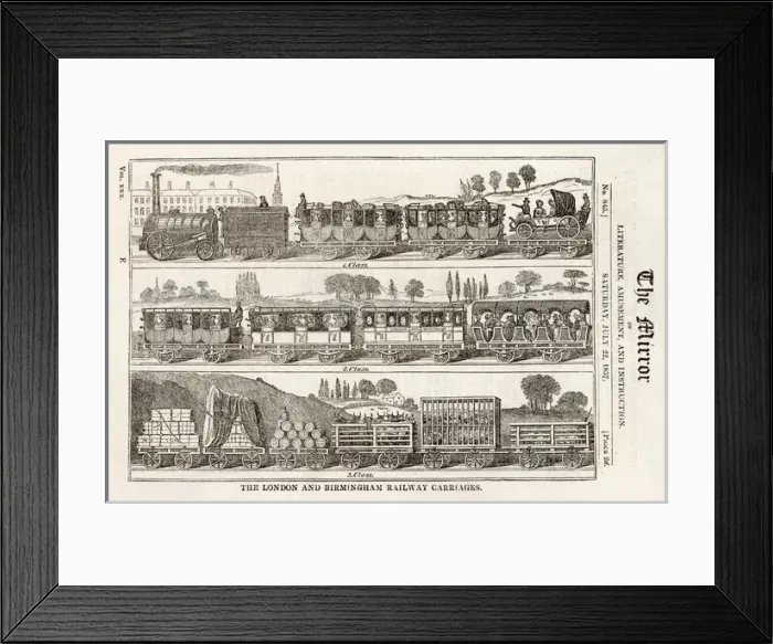 Framed Print : Birmingham Railway 1837 Framed Print : Birmingham Railway 1837