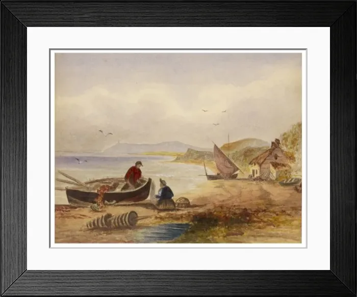 Framed Print : Fishermen on Shore Framed Print : Fishermen on Shore