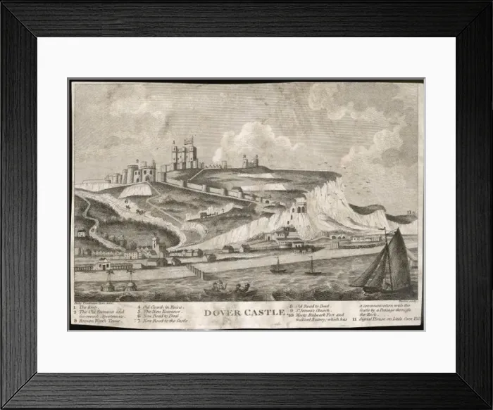 Framed Print : Castle & White Cliffs Framed Print : Castle & White Cliffs