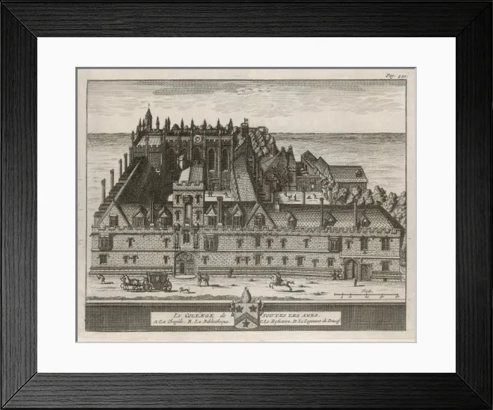Framed Print : All Souls College 1675 Framed Print : All Souls College 1675