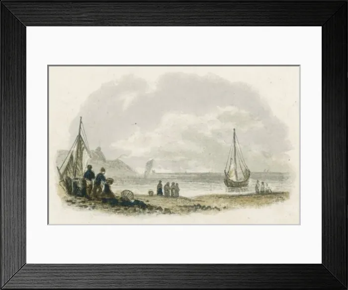 Framed Print : Fishermen Ashore 1835 Framed Print : Fishermen Ashore 1835