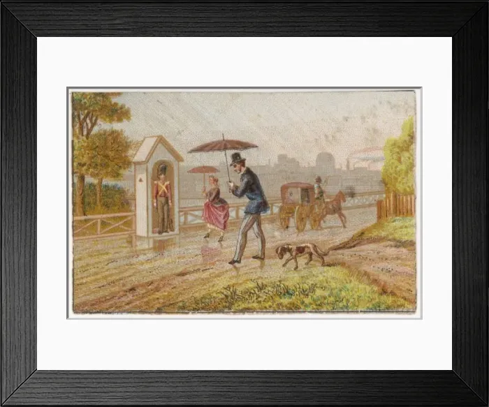 Framed Print : Rainy Weather & Sentry Framed Print : Rainy Weather & Sentry