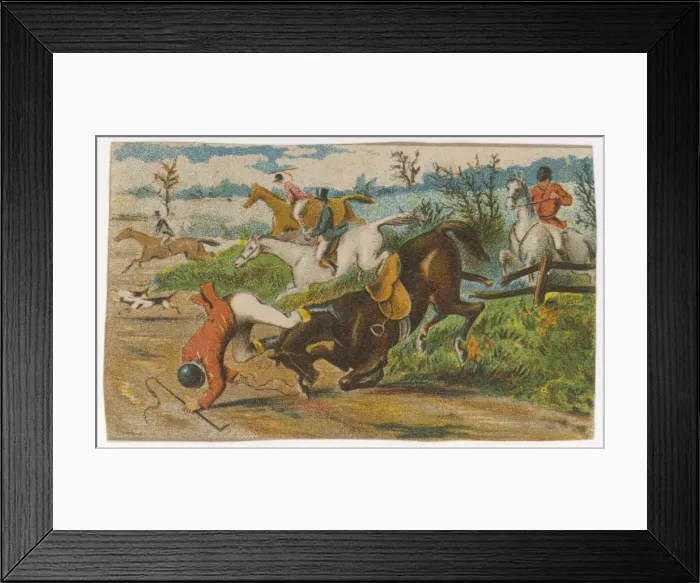 Framed Print : Fox Hunting Accident Framed Print : Fox Hunting Accident