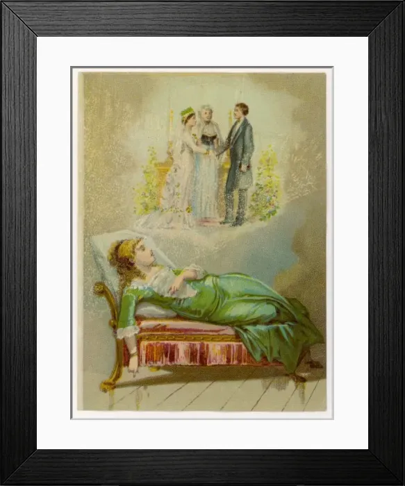 Framed Print : Girl Dreams of Wedding Framed Print : Girl Dreams of Wedding