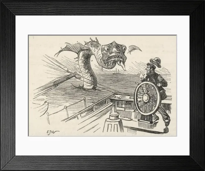 Framed Print : Sea Serpent Rears Up Framed Print : Sea Serpent Rears Up