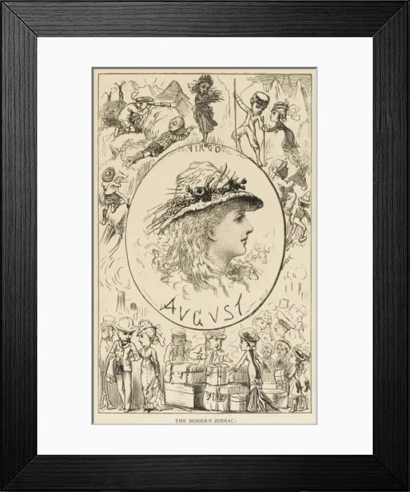 Framed Print : Modern Zodiac - Virgo Framed Print : Modern Zodiac - Virgo