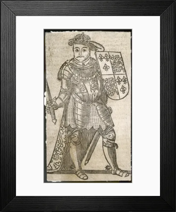 Framed Print : Henry VIII with Shield Framed Print : Henry VIII with Shield