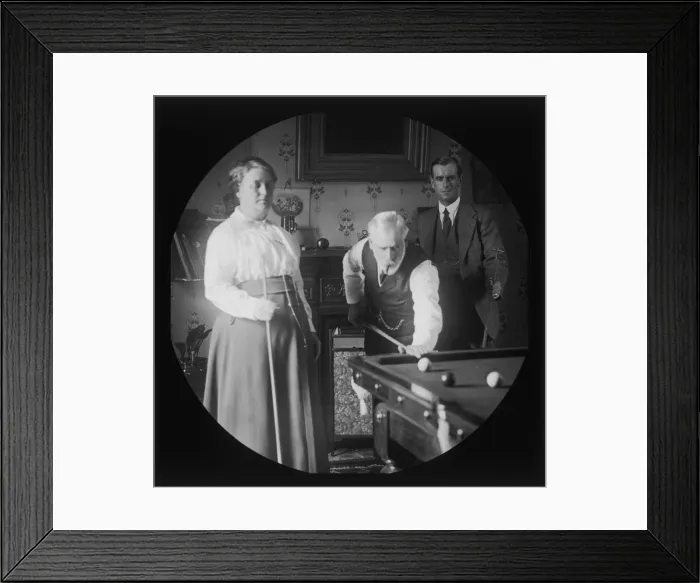 Framed Print : Family Billiards 1912 Framed Print : Family Billiards 1912
