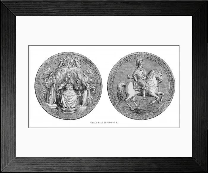 Framed Print : Great Seal of George I Framed Print : Great Seal of George I
