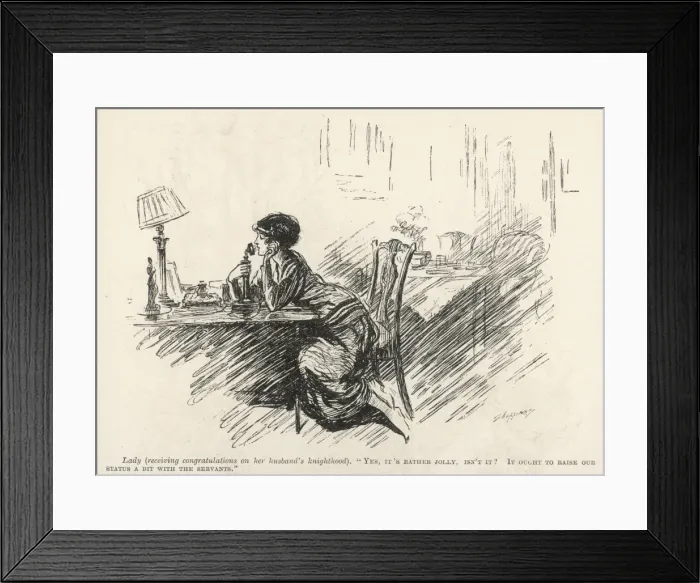 Framed Print : Lady on Phone 1919 Framed Print : Lady on Phone 1919
