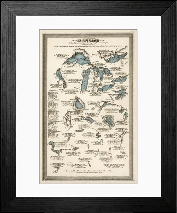 Framed Print : Lakes of West Hemisphere Framed Print : Lakes of West Hemisphere