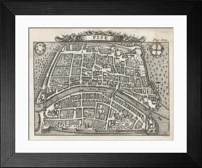 Framed Print : Birds Eye View of Pisa Framed Print : Birds Eye View of Pisa