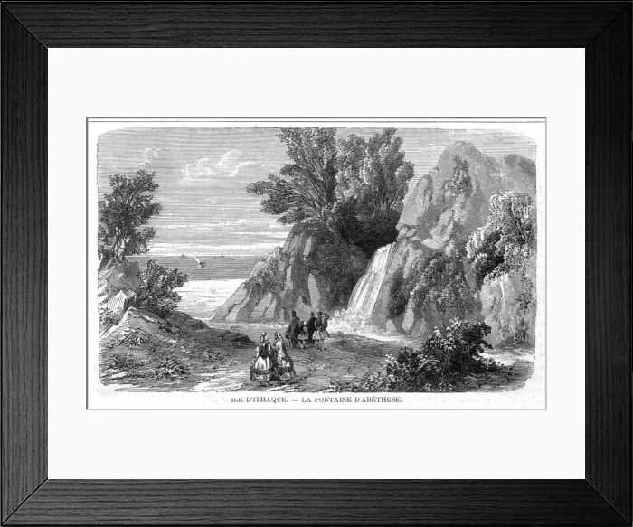 Framed Print : Greece / Ithaca 1863 Framed Print : Greece / Ithaca 1863