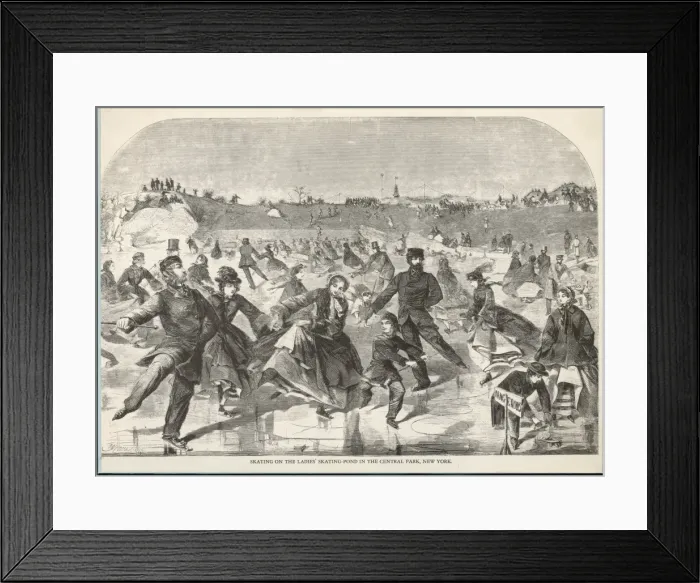 Framed Print : Skating in Central Park Framed Print : Skating in Central Park
