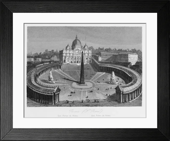 Framed Print : Vatican Aerial View 1846 Framed Print : Vatican Aerial View 1846