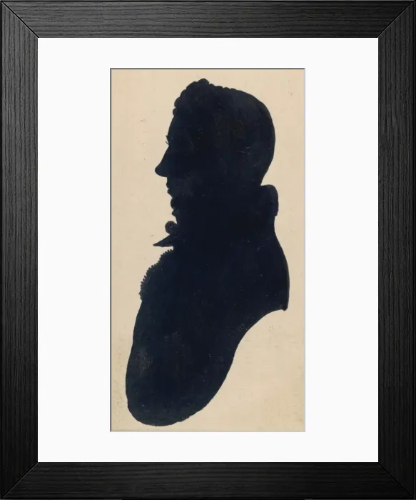 Framed Print : Silhouette / Man C. 1820 Framed Print : Silhouette / Man C. 1820