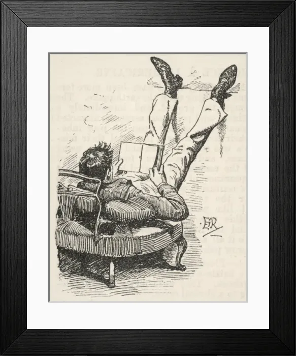 Framed Print : Relaxed Read 1893 Framed Print : Relaxed Read 1893