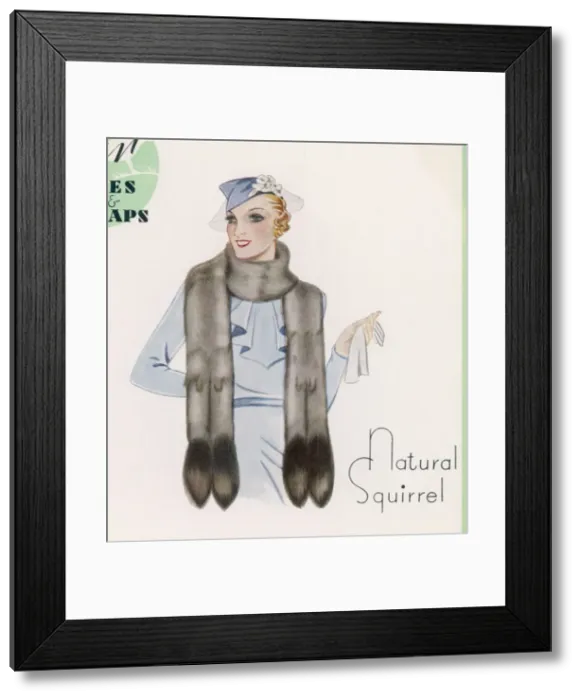 Framed Print : FUR TIE 1938 Framed Print : FUR TIE 1938