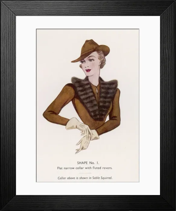 Framed Print : Fur Collar 1938 Framed Print : Fur Collar 1938