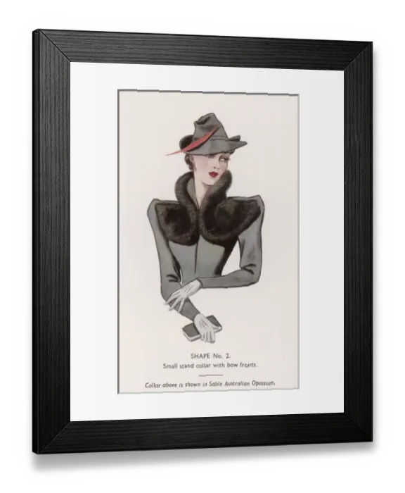 Framed Print : Fur Collar 1938 Framed Print : Fur Collar 1938