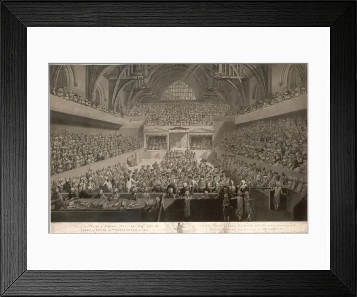 Framed Print : Warren Hastings Trial