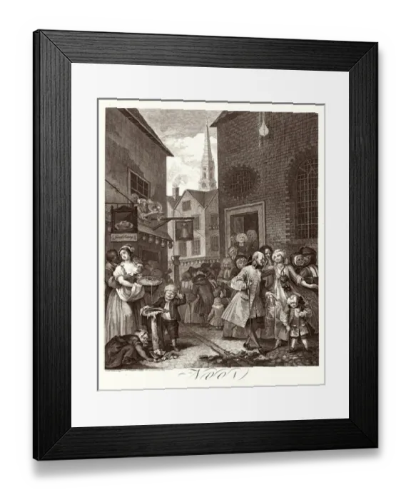 Framed Print : Hogarth Times Noon Framed Print : Hogarth Times Noon