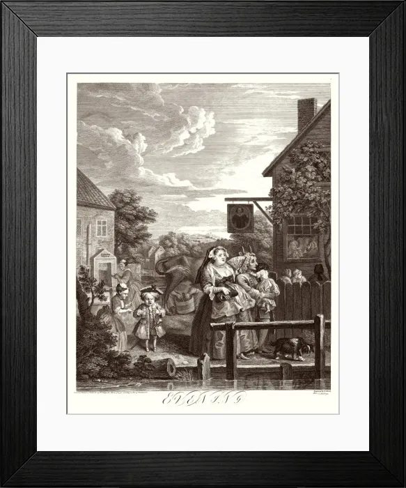 Framed Print : Hogarth Times Evening Framed Print : Hogarth Times Evening