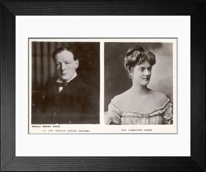 Framed Print : Churchill and Fiancee Framed Print : Churchill and Fiancee
