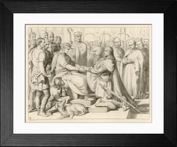 Framed Print : Hereward & King William Framed Print : Hereward & King William