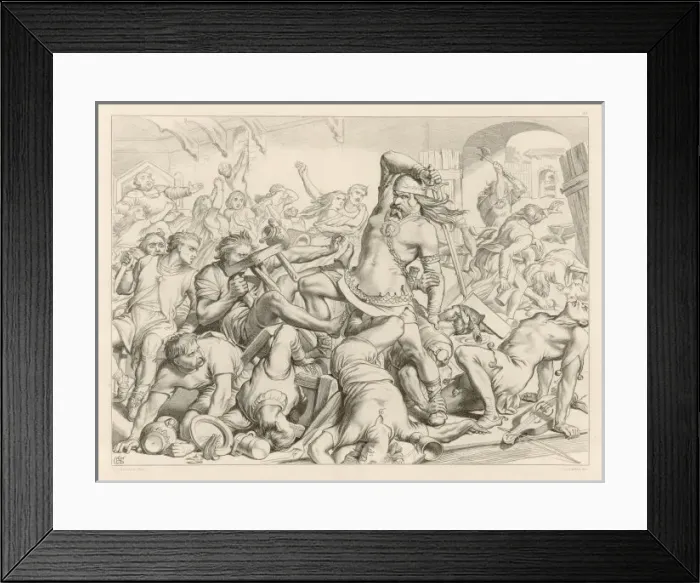 Framed Print : Hereward Vs Normans Framed Print : Hereward Vs Normans
