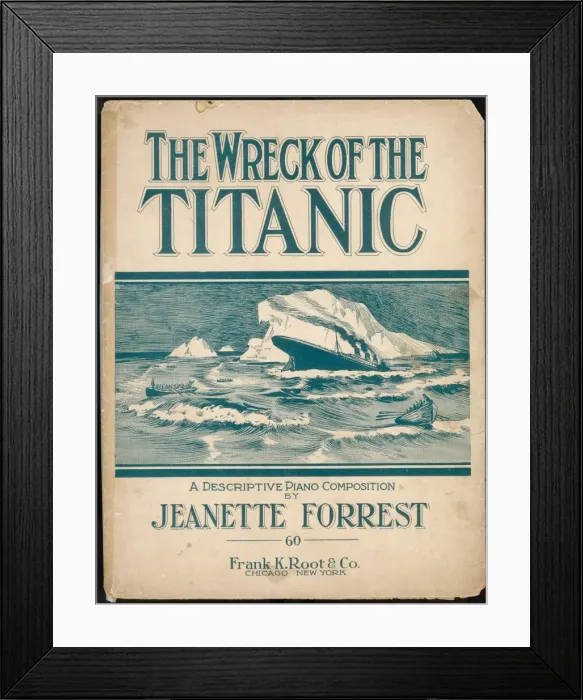Framed Print : Titanic Music Sheet Framed Print : Titanic Music Sheet