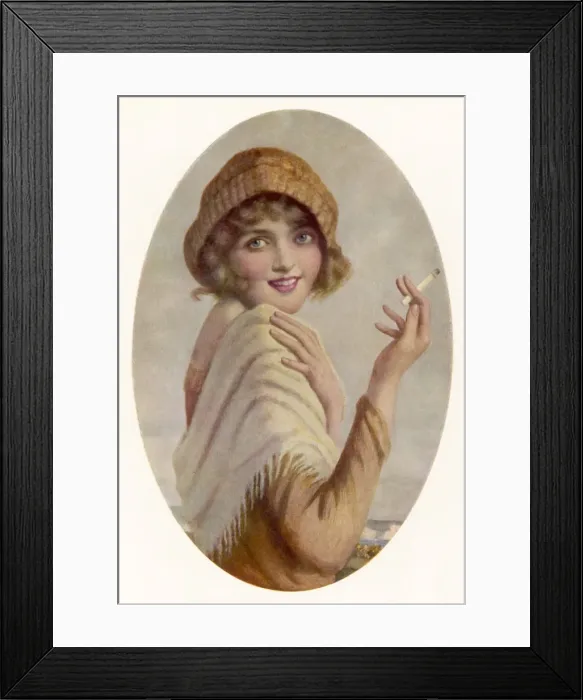 Framed Print : Woman Smoking 1930 Framed Print : Woman Smoking 1930