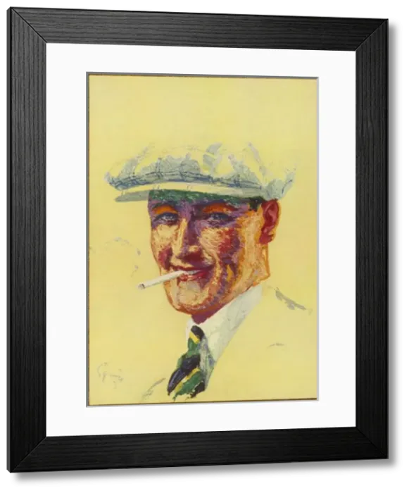 Framed Print : Man Smoking 1930 Framed Print : Man Smoking 1930
