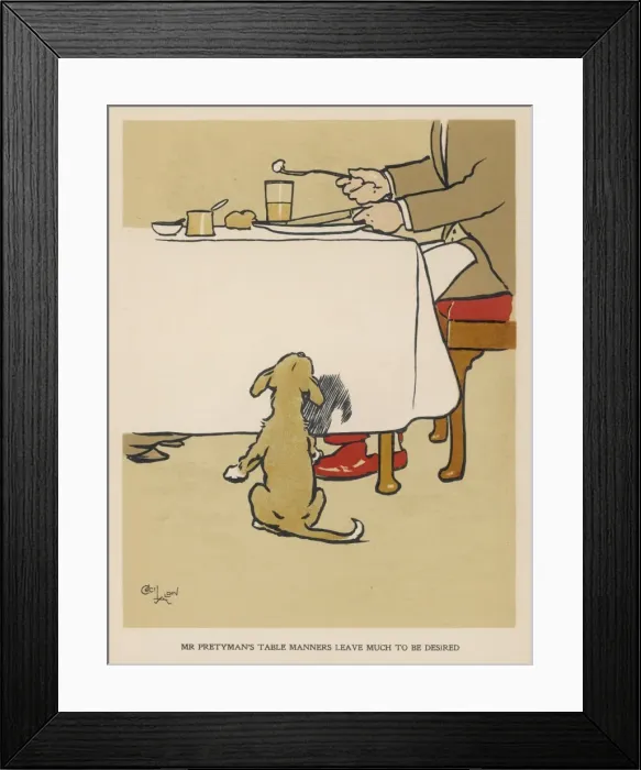 Framed Print : Table Manners Aldin Framed Print : Table Manners Aldin