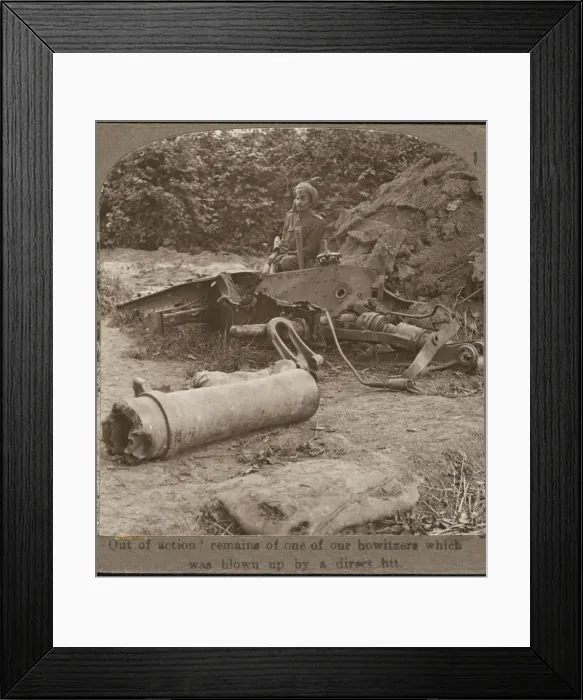 Framed Print : Wrecked Howitzer in Wwi Framed Print : Wrecked Howitzer in Wwi