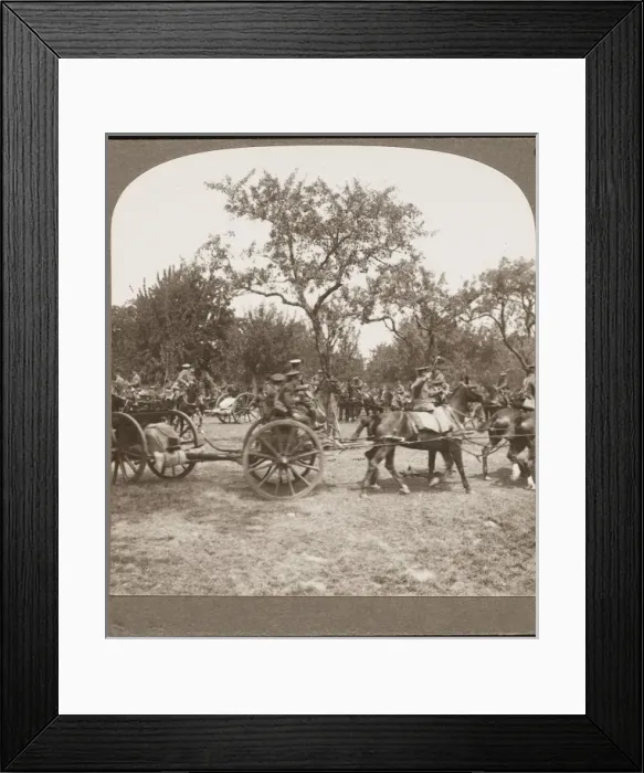 Framed Print : British Artillery Moving Framed Print : British Artillery Moving