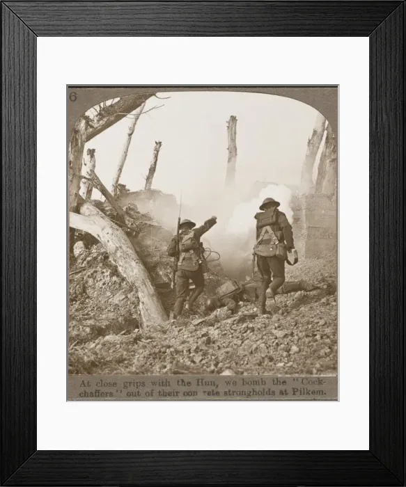 Framed Print : British Charge at Pilkem Framed Print : British Charge at Pilkem
