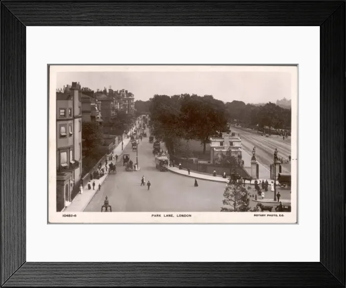 Framed Print : Park Lane Circa 1905 Framed Print : Park Lane Circa 1905