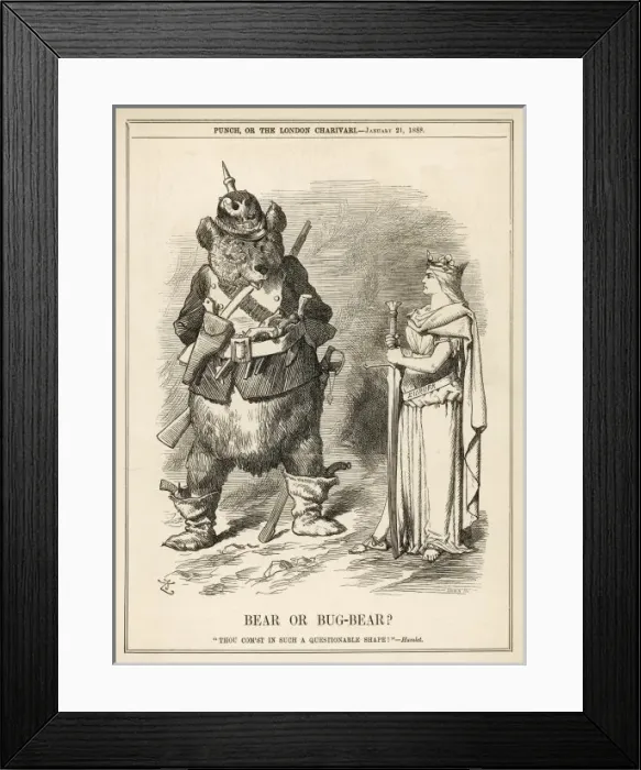 Framed Print : Europe Confronts Bear Framed Print : Europe Confronts Bear