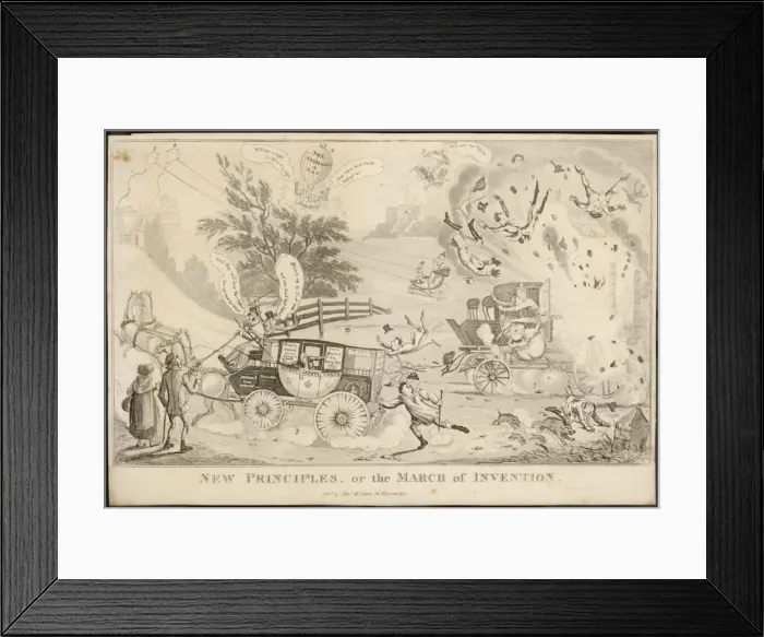 Framed Print : Steam Engine Satire