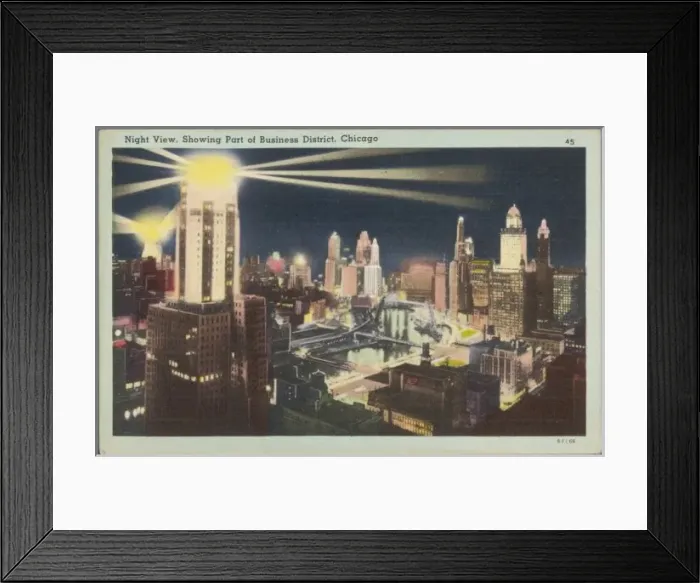Framed Print : Chicago at Night Framed Print : Chicago at Night