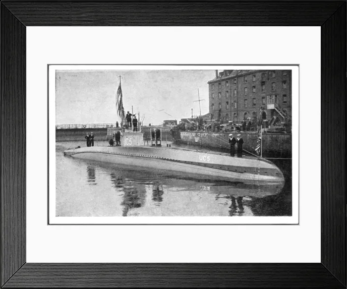 Framed Print : Captured U-Boat 1916 Framed Print : Captured U-Boat 1916