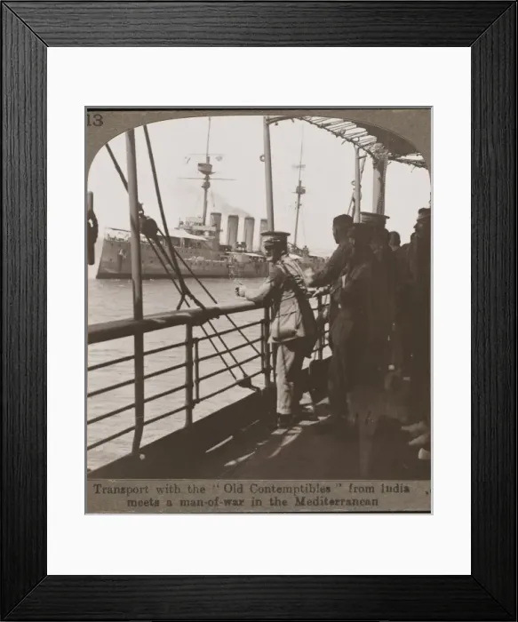 Framed Print : Ww1 Troopship in Med Framed Print : Ww1 Troopship in Med