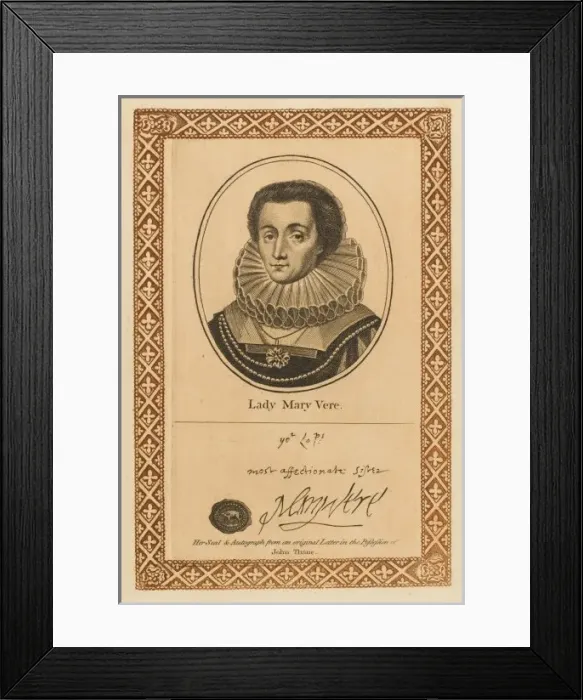 Framed Print : Lady Mary Vere Framed Print : Lady Mary Vere