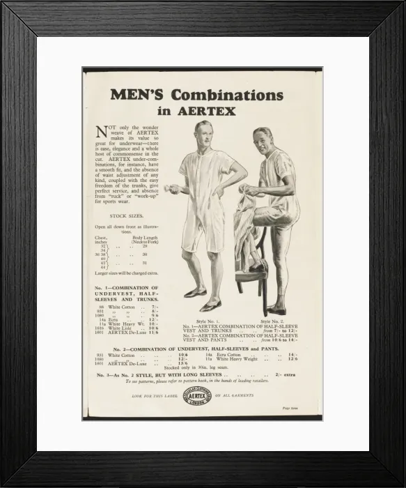 Framed Print : Mens Combinations Framed Print : Mens Combinations